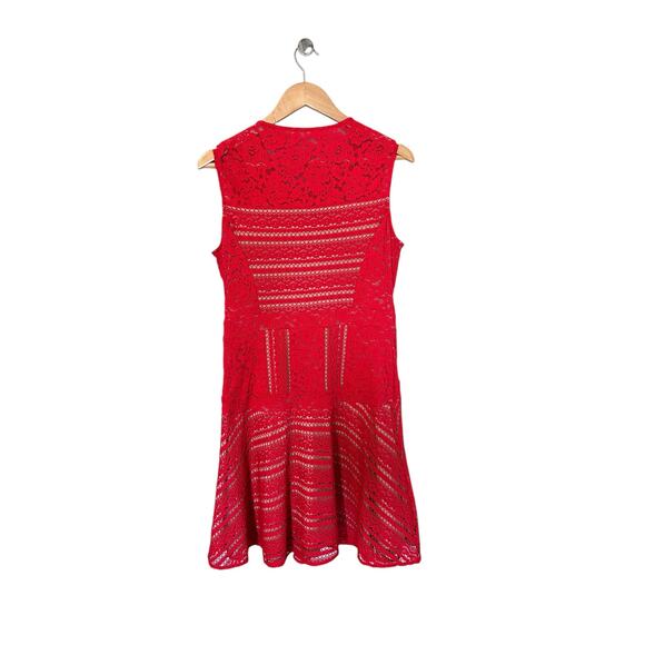 BCBGMAXAZRIA Jalina Lace Dress in Red Berry, Large NEW - Picture 2 of 7